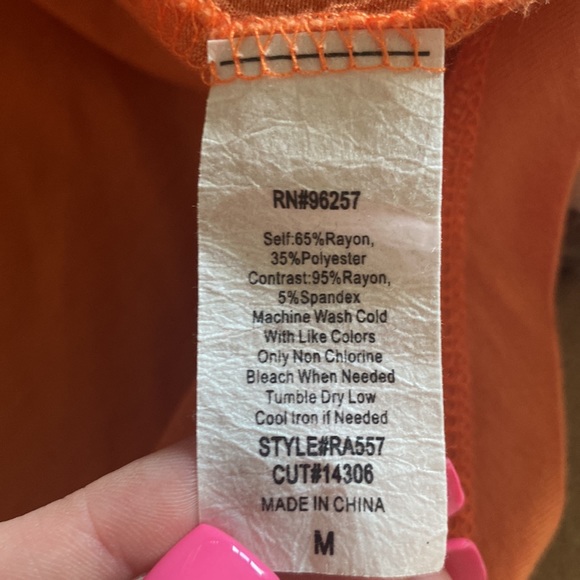 Per Seption Concept Orange Button Down Top - Picture 6 of 6